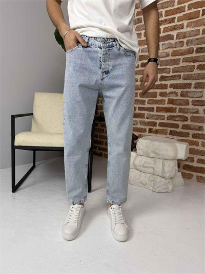 Premium Boyfriend Jean Buz Mavi