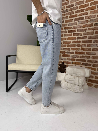 Premium Boyfriend Jean Buz Mavi