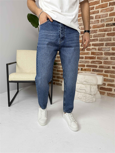 Premium Boyfriend Jean Koyu Mavi