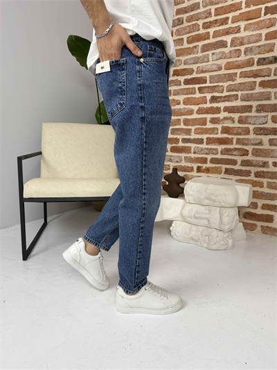 Premium Boyfriend Jean Koyu Mavi