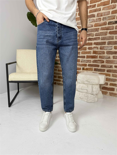 Premium Boyfriend Jean Koyu Mavi