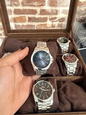 Premium Çelik Kordon Safir Mavi Kadran Erkek Saat