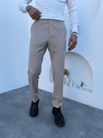Premium Gabardin Regular Pantolon Bej