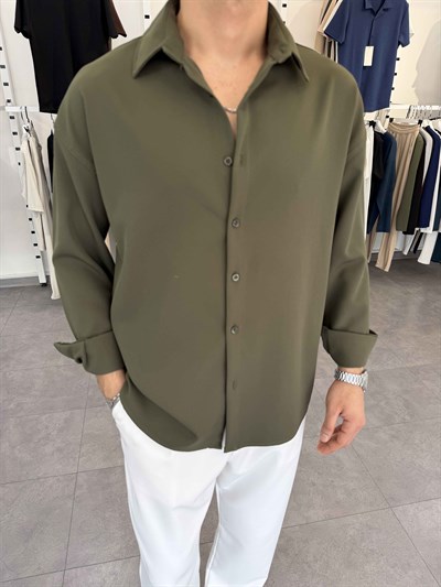 Premium Oversize Duble Gömlek Yeşil
