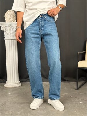 Premium Regular Kalıp Denim Pantolon Açık Mavi