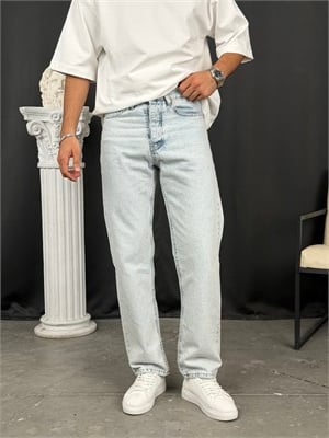 Premium Regular Kalıp Denim Pantolon Buz Mavi