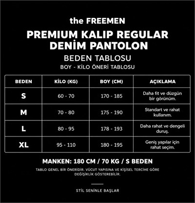 Premium Regular Kalıp Denim Pantolon Tint Mavi