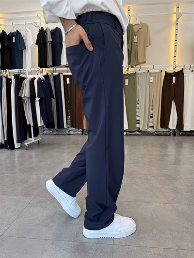 Premium Tensel Paraşüt Baggy Pantolon Lacivert