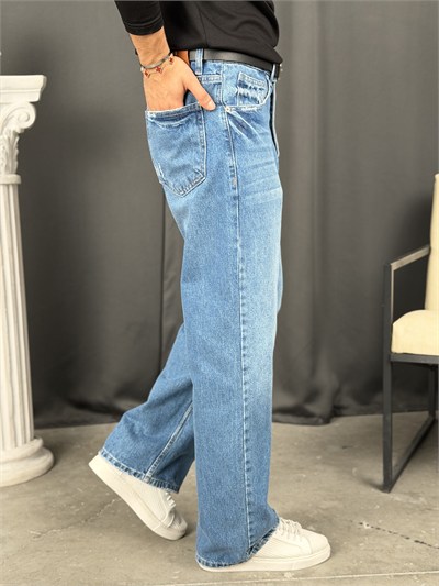 Premium WE11 Super Baggy Jean Kot Açık Mavi