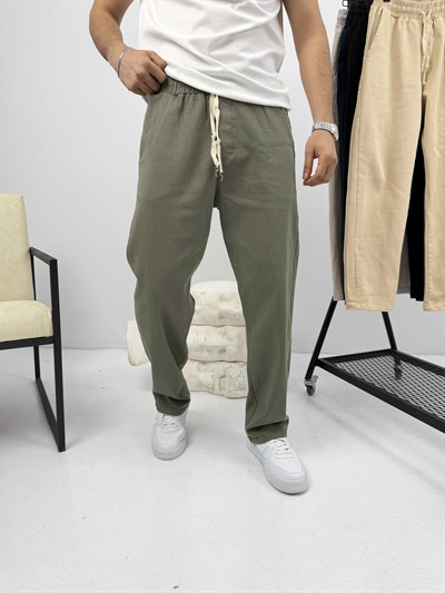 Rahat Kalıp Gabardin Pantalon Haki