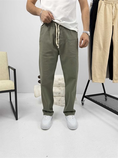 Rahat Kalıp Gabardin Pantalon Haki