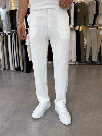 Ray Desen Baggy Pantolon Beyaz