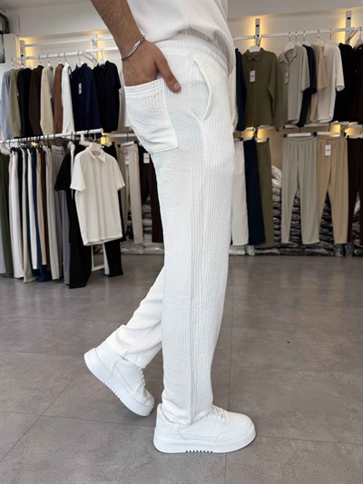 Ray Desen Baggy Pantolon Beyaz