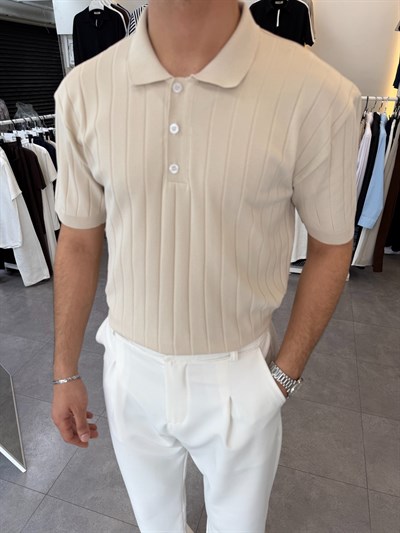 Ray Desen Pamuklu Triko Bej