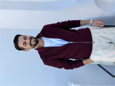 Selanik Çelik Örgü Çift Fermuar Hırka Bordo