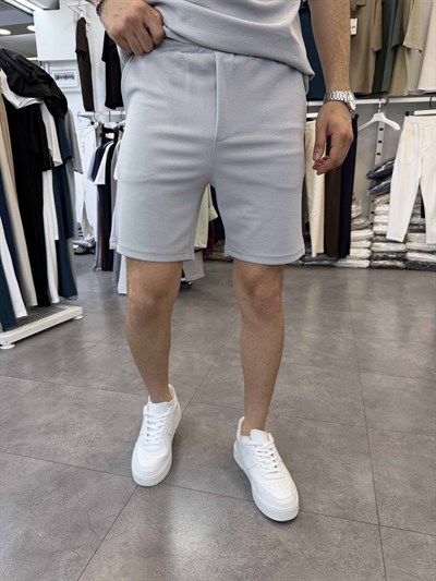 Sıfırkol Şortlu Oversize Takım Gri