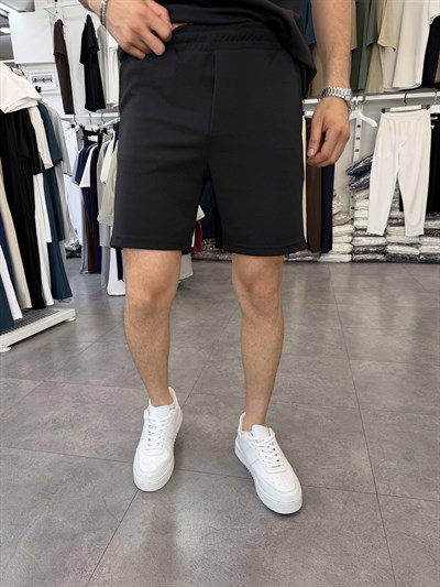 Sıfırkol Şortlu Oversize Takım Siyah