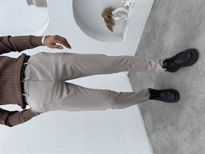 Slimfit Likralı Kumaş Pantolon Bej