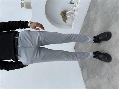 Slimfit Likralı Kumaş Pantolon Gri