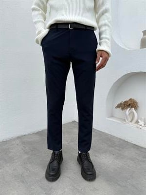 Slimfit Likralı Kumaş Pantolon Lacivert