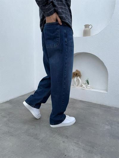 Super Baggy Jean Koyu Mavi