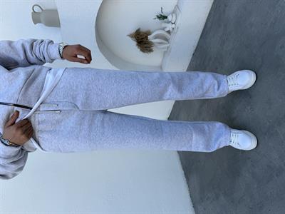 Tam Fermuar 3 İplik Takım Gri