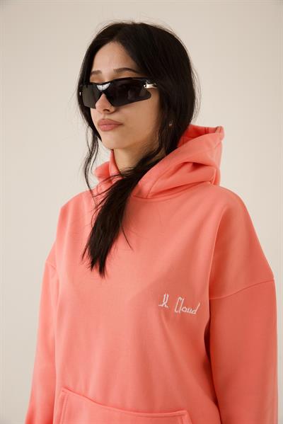 Üç İplik Oversize Eşofman Takımı  Toz Pembe