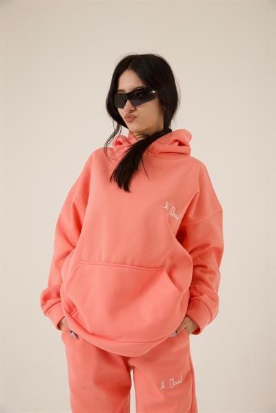 Üç İplik Oversize Eşofman Takımı  Toz Pembe