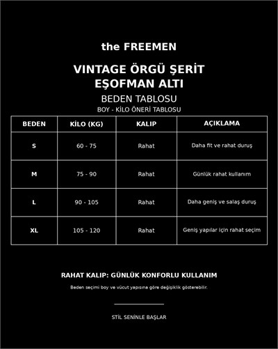 Vintage Örgü Şerit Eşofman Altı Lacivert