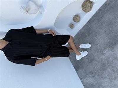 Yarım Fermuar Bürümcük Şortlu Takım siyah