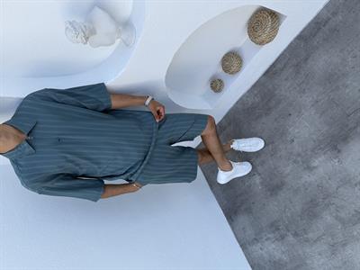 Yarım Fermuar Bürümcük Şortlu Takım turkuaz