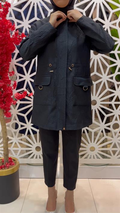 Armine Trend 25KT525 Cep Kapağı Halka Detay Kap - Siyah