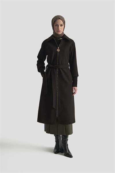 Armine Trend 25KT709 Kolları Zımba Detay Kaban - Siyah