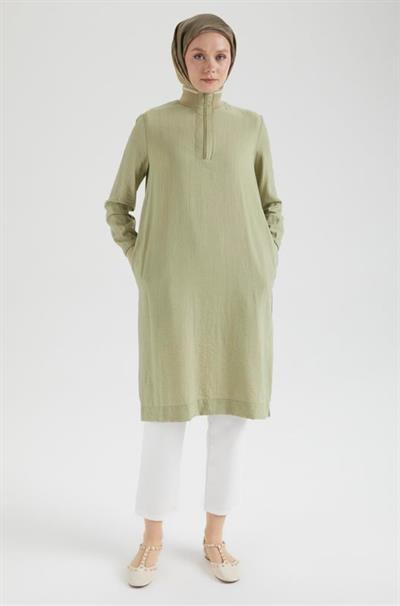 Armine Trend 25YT433 Biyesi Renkli Tunik - Küf Yeşili