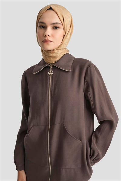 ARMİNE TREND CEPLİ PANTOLONLU TAKIM 25YT6135 KAHVERENGİ
