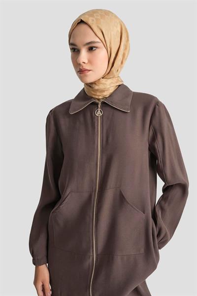 ARMİNE TREND CEPLİ PANTOLONLU TAKIM 25YT6135 KAHVERENGİ