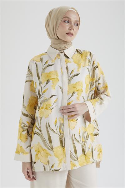 ARMİNE TREND ÇİÇEK DETAYLI PANTOLONLU TAKIM 25YT676 TAŞ