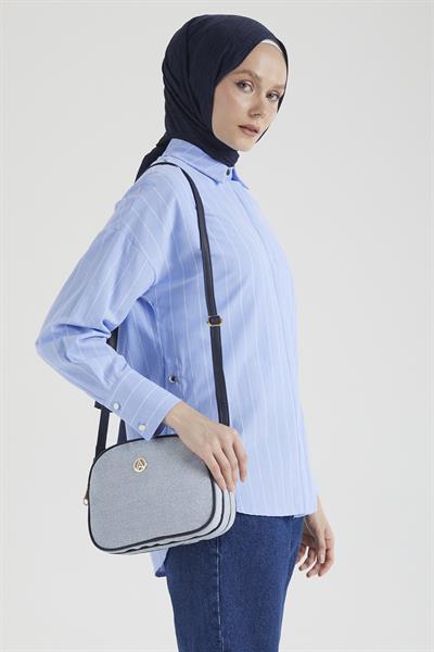 ARMİNE TREND DİKEY ÇİZGİ DETAYLI YANI DÜĞMELİ GÖMLEK 25YT4103 PEMBE