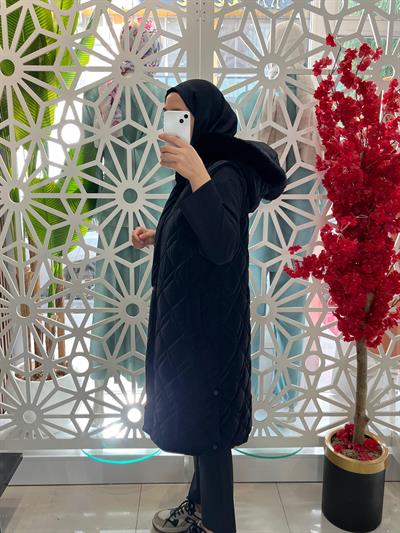 Armine Trend Kapitoneli İçi Astarlı Yelek  25kt505 - Lacivert