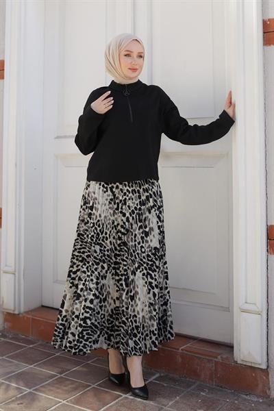 ARMİNE TREND LEOPAR DETAYLI TAKIM - 24KT648