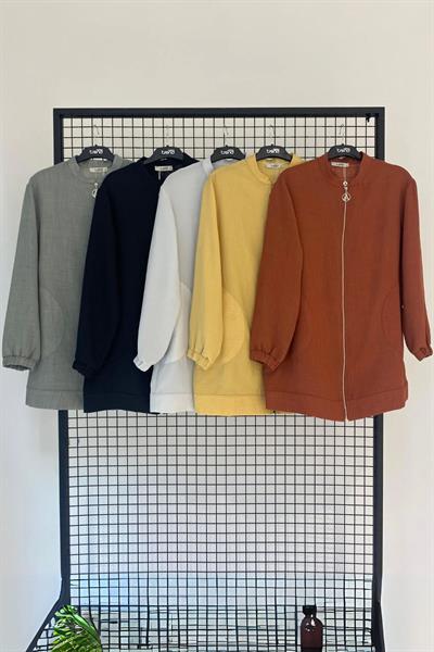 ARMİNE TREND ÖNDEN FERMUARLI ARKASI TAŞ DETAYLI GİYÇIK 25YT552 