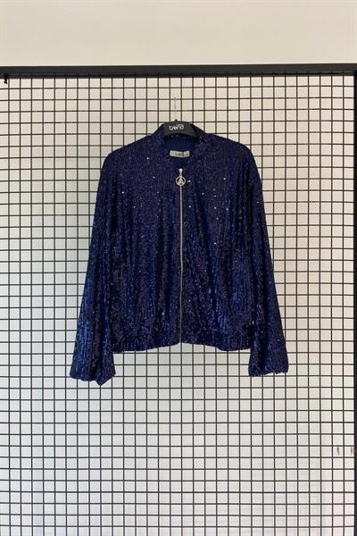 Armine TREND Pul Payet Abiye Ceket ETEK TAKIM LACİVERT 25YT506