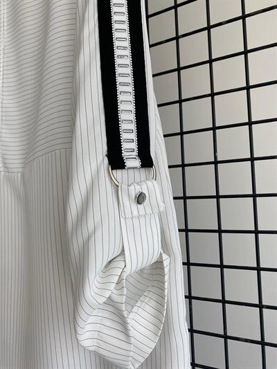 Armine Trend Ribana Ve Taş Detaylı Tunik 25YT4104 Siyah-Beyaz