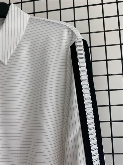 Armine Trend Ribana Ve Taş Detaylı Tunik 25YT4104 Siyah-Beyaz