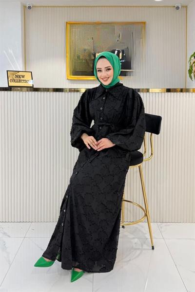 AYŞE AKAY BALON KOL ASTARLI ELBİSE