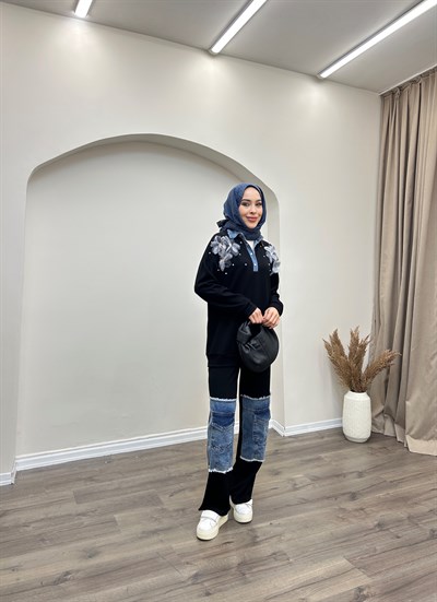 Lina Denim Detaylı İkili Takım