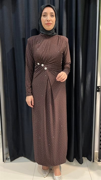Lunera Sandy Elbise - Kahverengi