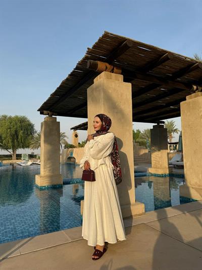 Naqqe Eteği ve kolları dantel detaylı Etekli Takım 