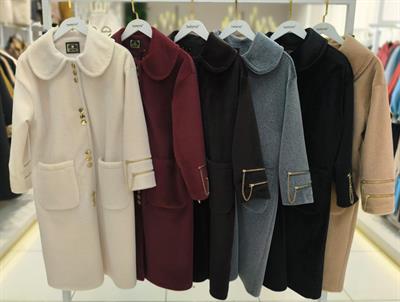 NurElegance Gold Düğmeli Kaban - Ekru 70095