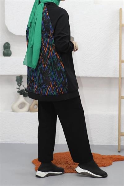 NURSİMAHİJAB ÖNÜ ÇITÇITLI SCUBA TAKIM SİYAH